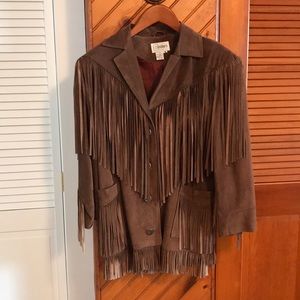 Vintage Leather fringe jacket